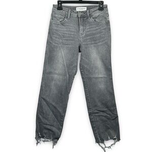 Flying Monkey High Rise Cropped Straight Jeans Size 26 Casual Stretch Luxe Ankle